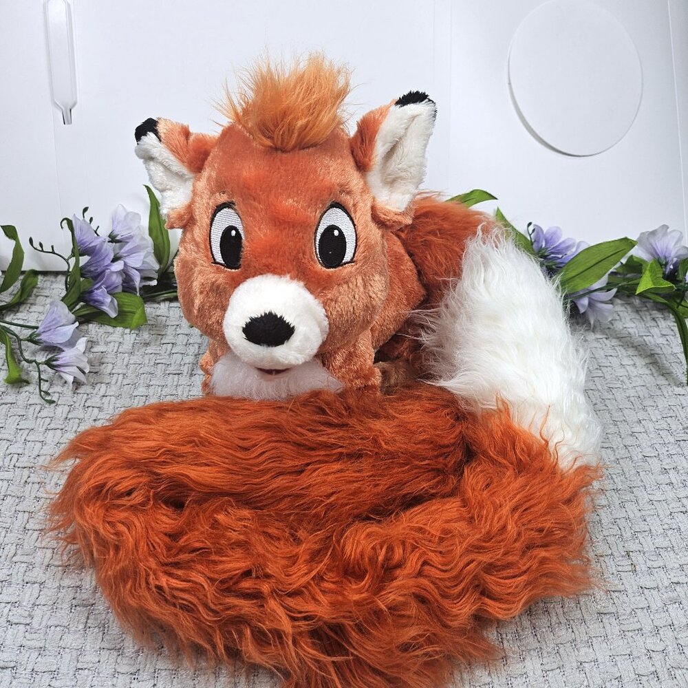 Disney Parks The Fox & the Hound Todd Fox Plush with 42" Tail Boa